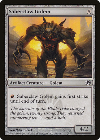 Saberclaw Golem [Scars of Mirrodin] | Exor Games Summserside