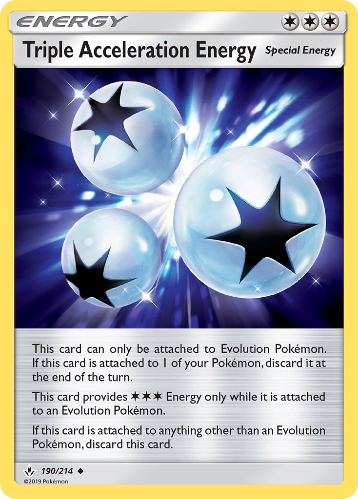 Triple Acceleration Energy (190/214) [Sun & Moon: Unbroken Bonds] | Exor Games Summserside