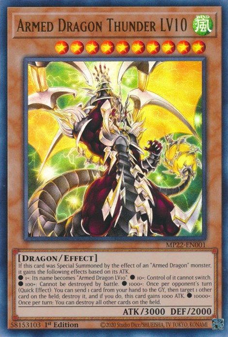 Armed Dragon Thunder LV10 [MP22-EN001] Ultra Rare | Exor Games Summserside