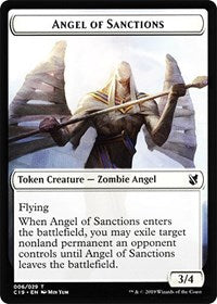 Angel of Sanctions // Horror Double-sided Token [Commander 2019 Tokens] | Exor Games Summserside