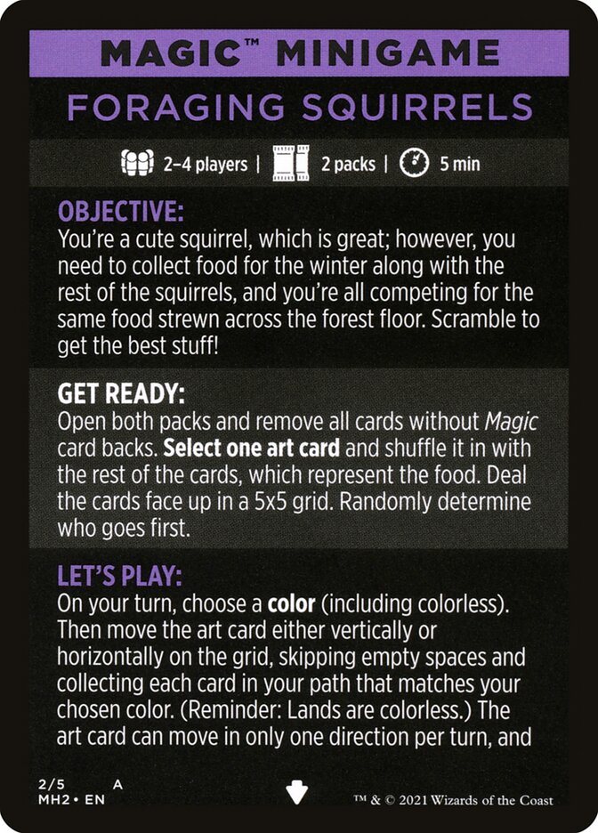 Foraging Squirrels (Magic Minigame) [Modern Horizons 2 Minigame] | Exor Games Summserside