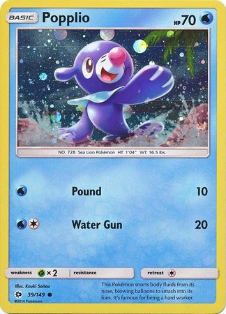 Popplio (39/149) (Cosmos Holo) [Sun & Moon: Base Set] | Exor Games Summserside