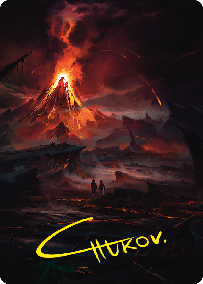 Valley of Gorgoroth Art Card (Gold-Stamped Signature) [The Lord of the Rings: Tales of Middle-earth Art Series] | Exor Games Summserside