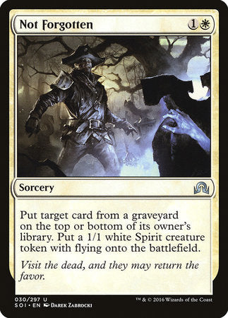 Not Forgotten [Shadows over Innistrad] | Exor Games Summserside