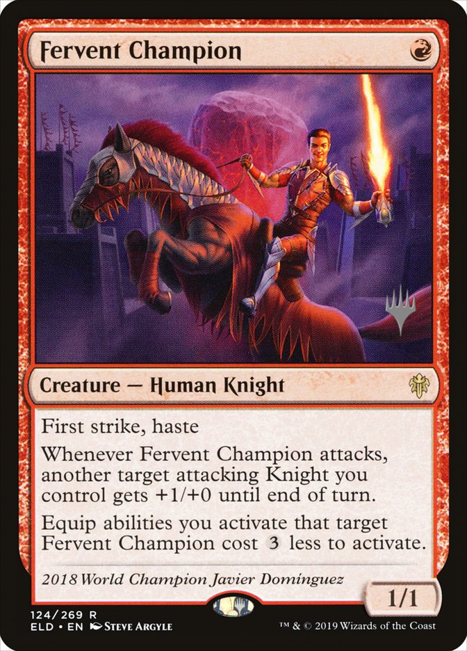 Fervent Champion (Promo Pack) [Throne of Eldraine Promos] | Exor Games Summserside