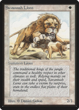 Savannah Lions [Limited Edition Beta] | Exor Games Summserside