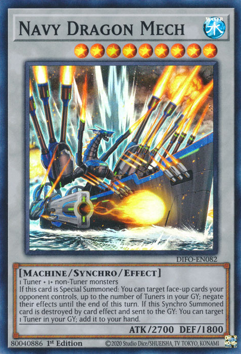 Navy Dragon Mech [DIFO-EN082] Super Rare | Exor Games Summserside