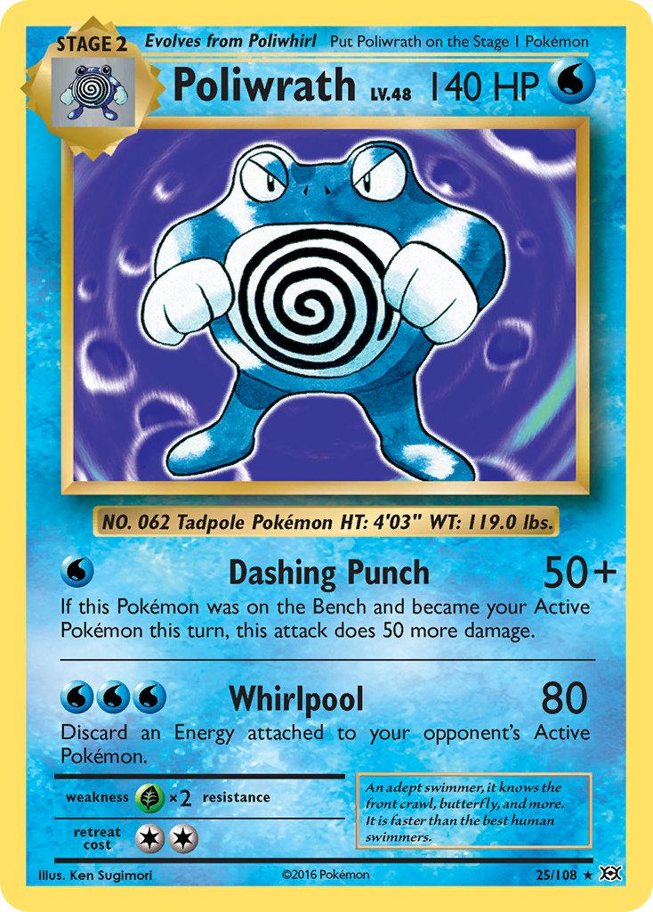 Poliwrath (25/108) (Theme Deck Exclusive) [XY: Evolutions] | Exor Games Summserside