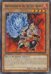 Brotherhood of the Fire Fist - Rhino [LTGY-EN028] Rare | Exor Games Summserside