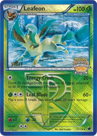 Leafeon (11/116) (Regional Championship Promo Staff) [Black & White: Plasma Freeze] | Exor Games Summserside