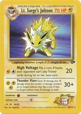 Lt. Surge's Jolteon (28/132) [Gym Challenge Unlimited] | Exor Games Summserside