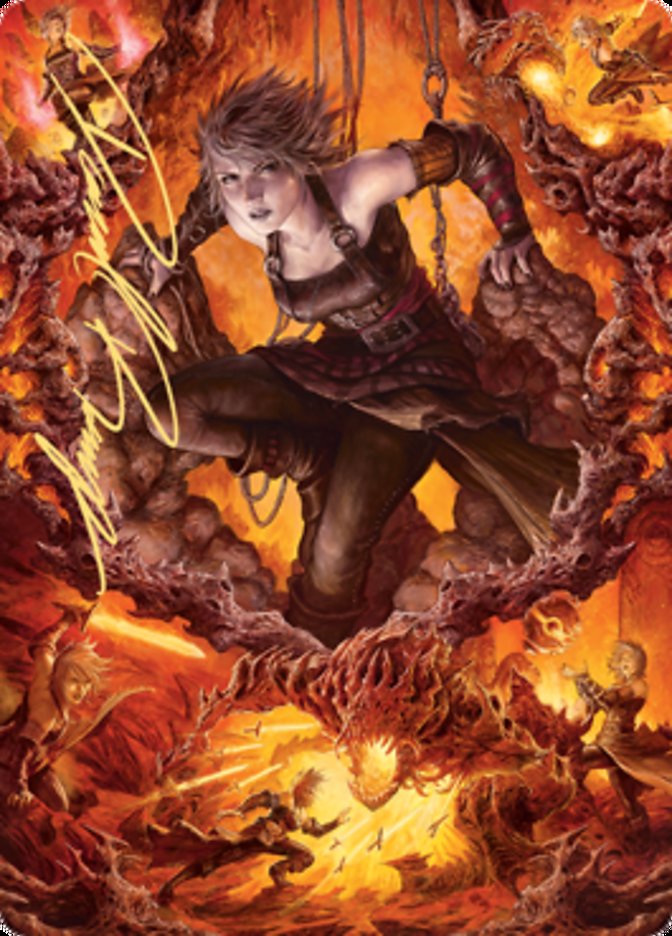 Nahiri, Heir of the Ancients 2 Art Card (Gold-Stamped Signature) [Zendikar Rising Art Series] | Exor Games Summserside