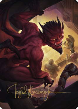 Nefarious Imp Art Card (Gold-Stamped Signature) [Commander Legends: Battle for Baldur's Gate Art Series] | Exor Games Summserside