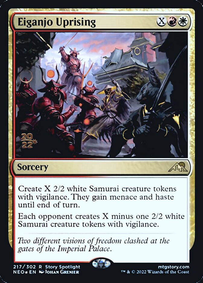 Eiganjo Uprising [Kamigawa: Neon Dynasty Prerelease Promos] | Exor Games Summserside