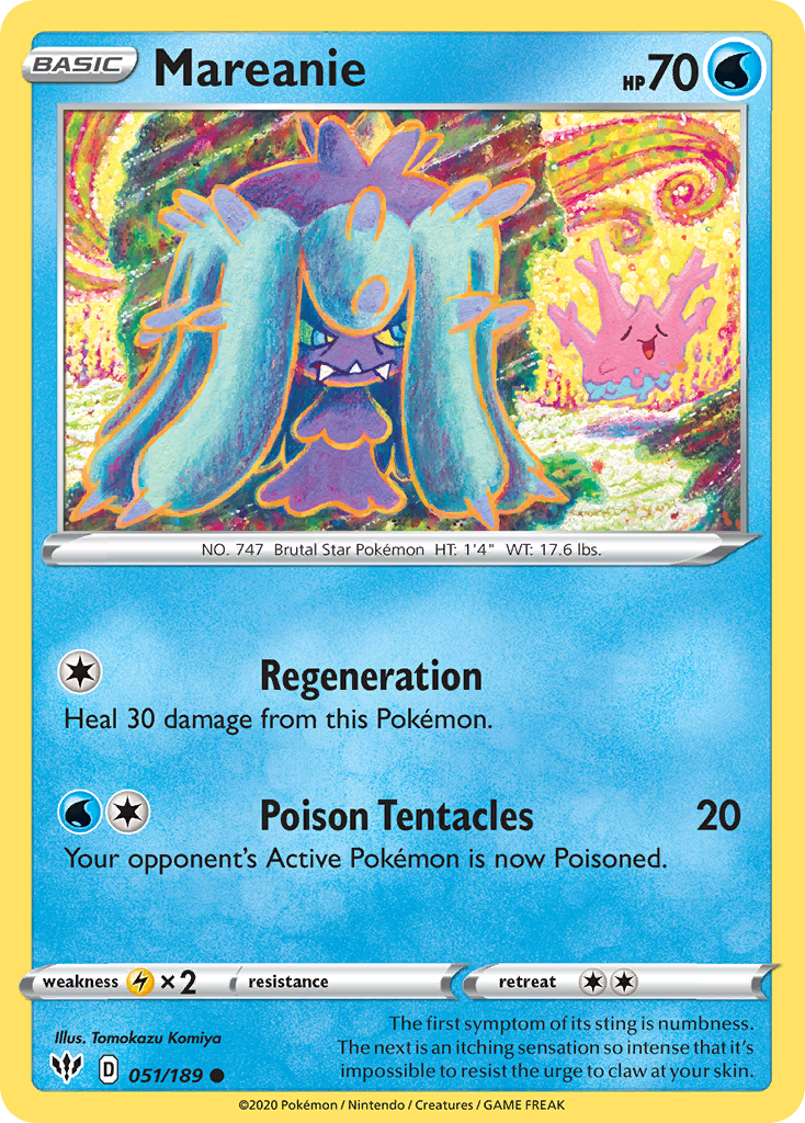 Mareanie (051/189) [Sword & Shield: Darkness Ablaze] | Exor Games Summserside