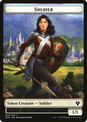 Human Soldier (005) // Drake Double-sided Token [Commander 2020 Tokens] | Exor Games Summserside