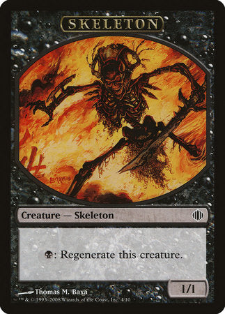 Skeleton Token [Shards of Alara Tokens] | Exor Games Summserside