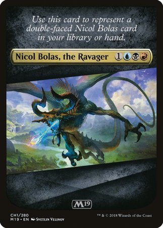 Checklist Card - Core Set 2019 (Nicol Bolas, the Ravager) [Core Set 2019 Tokens] | Exor Games Summserside