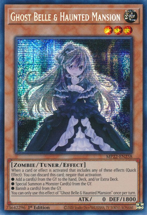 Ghost Belle & Haunted Mansion [MP22-EN258] Prismatic Secret Rare | Exor Games Summserside