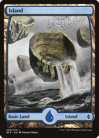 Island (258) - Full Art [Battle for Zendikar] | Exor Games Summserside