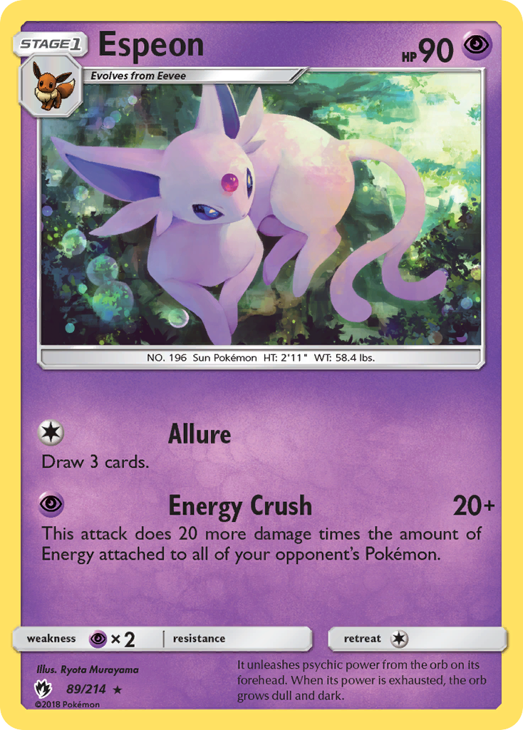 Espeon (89/214) [Sun & Moon: Lost Thunder] | Exor Games Summserside