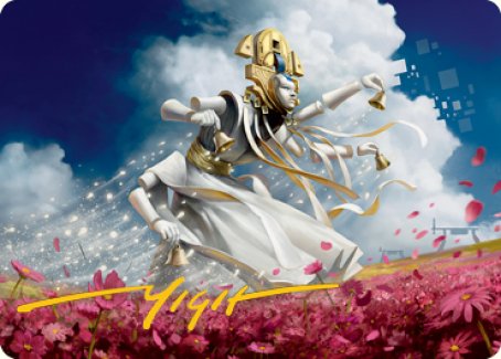 Myojin of Blooming Dawn Art Card (Gold-Stamped Signature) [Kamigawa: Neon Dynasty Art Series] | Exor Games Summserside
