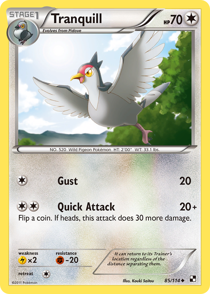 Tranquill (85/114) [Black & White: Base Set] | Exor Games Summserside