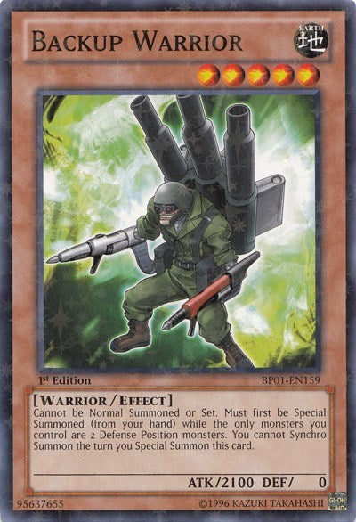 Backup Warrior [BP01-EN159] Starfoil Rare | Exor Games Summserside