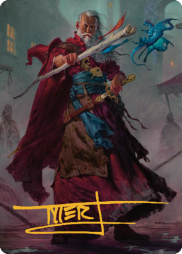 Elminster Art Card (64) (Gold-Stamped Signature) [Commander Legends: Battle for Baldur's Gate Art Series] | Exor Games Summserside
