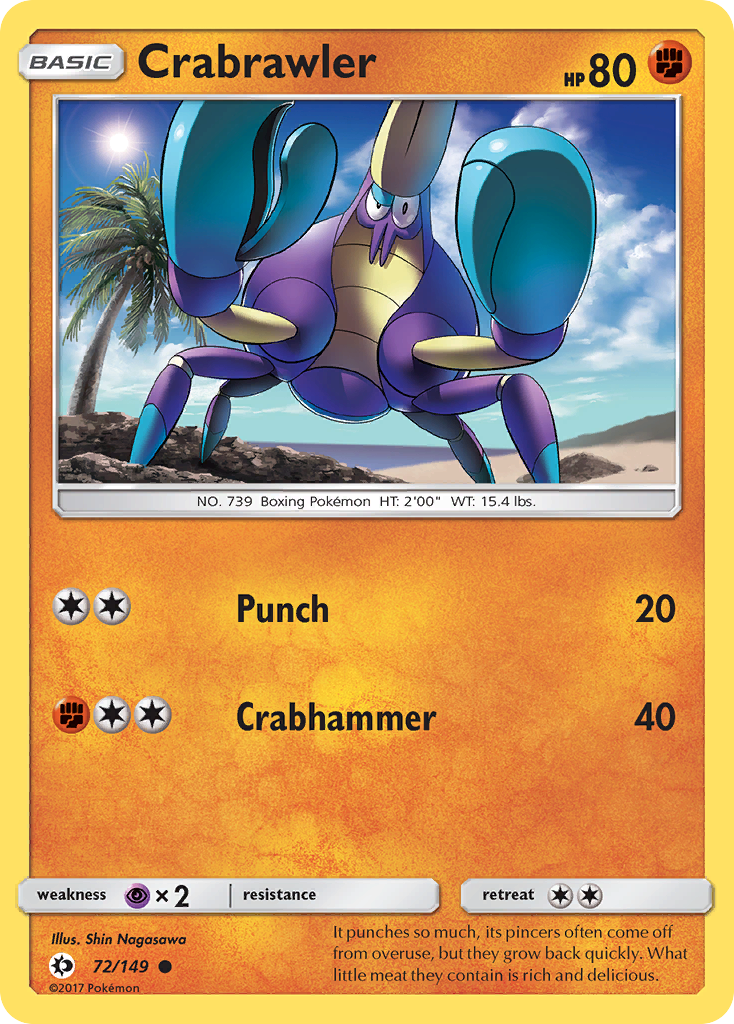 Crabrawler (72/149) [Sun & Moon: Base Set] | Exor Games Summserside