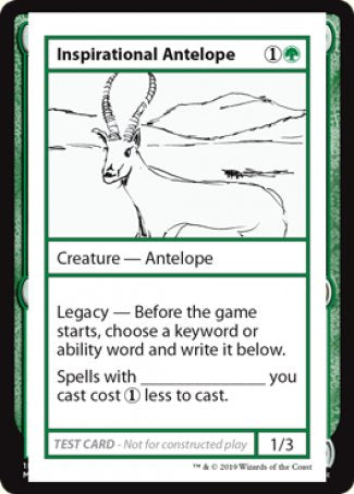 Inspirational Antelope (2021 Edition) [Mystery Booster Playtest Cards] | Exor Games Summserside