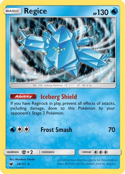 Regice (28/111) [Sun & Moon: Crimson Invasion] | Exor Games Summserside