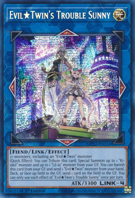 Evil Twin's Trouble Sunny [MP22-EN216] Prismatic Secret Rare | Exor Games Summserside