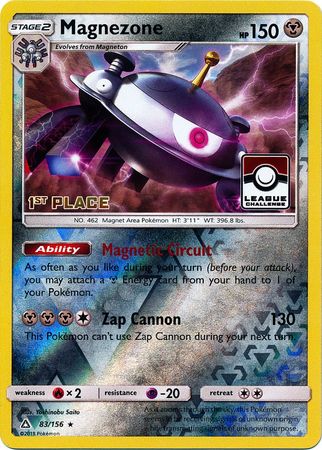 Magnezone (83/156) (League Promo 1st Place) [Sun & Moon: Ultra Prism] | Exor Games Summserside