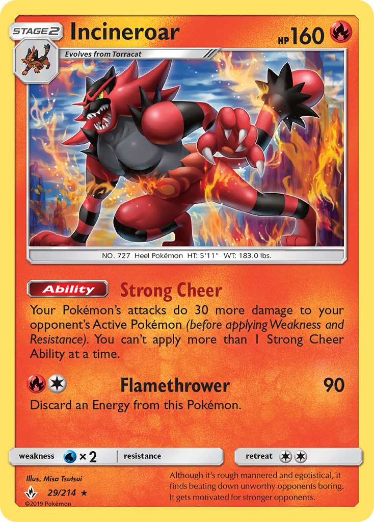 Incineroar (29/214) [Sun & Moon: Unbroken Bonds] | Exor Games Summserside