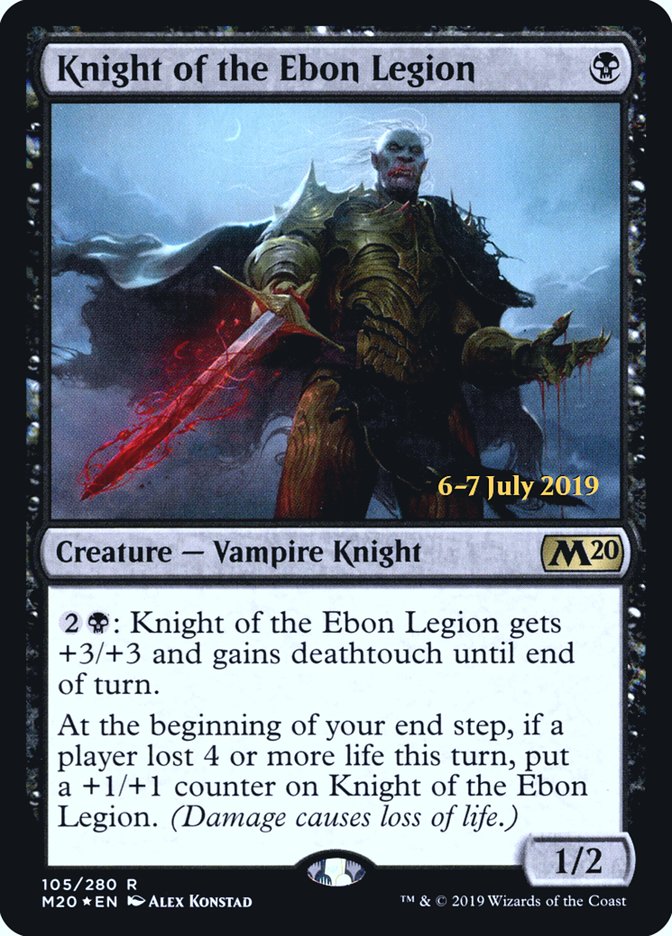 Knight of the Ebon Legion  [Core Set 2020 Prerelease Promos] | Exor Games Summserside