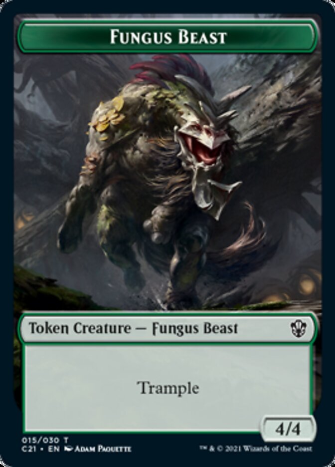 Demon // Fungus Beast Token [Commander 2021 Tokens] | Exor Games Summserside