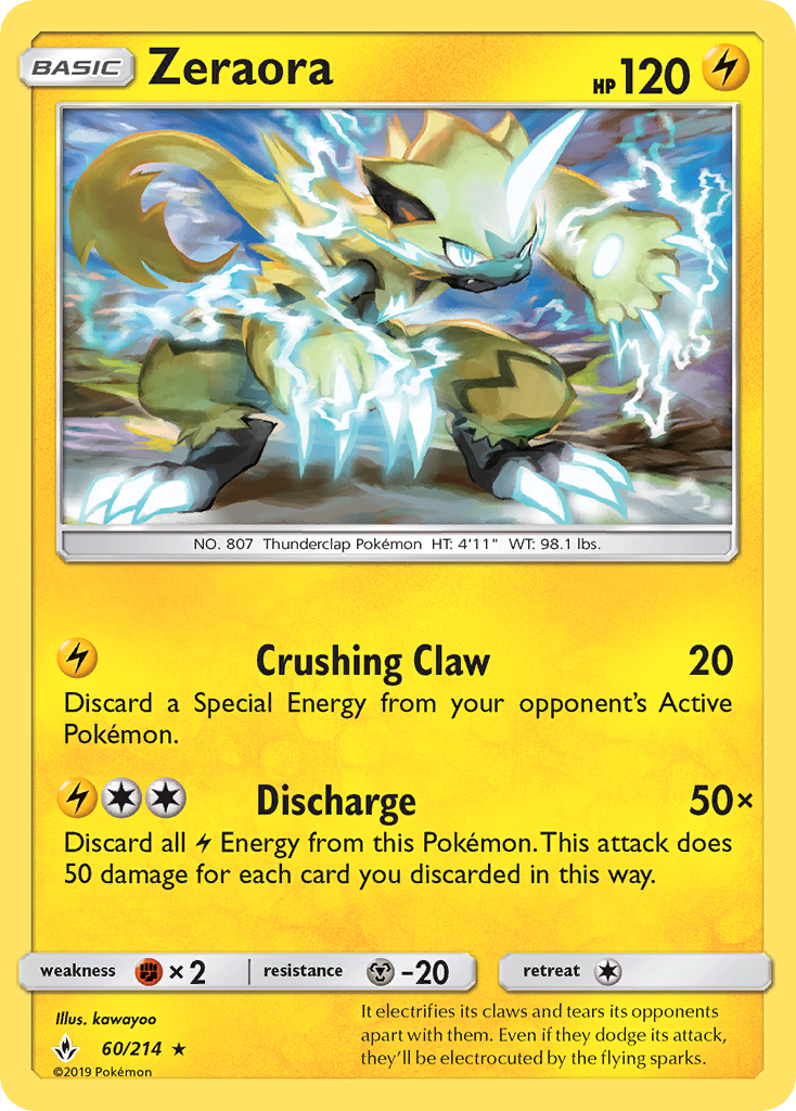 Zeraora (60/214) [Sun & Moon: Unbroken Bonds] | Exor Games Summserside