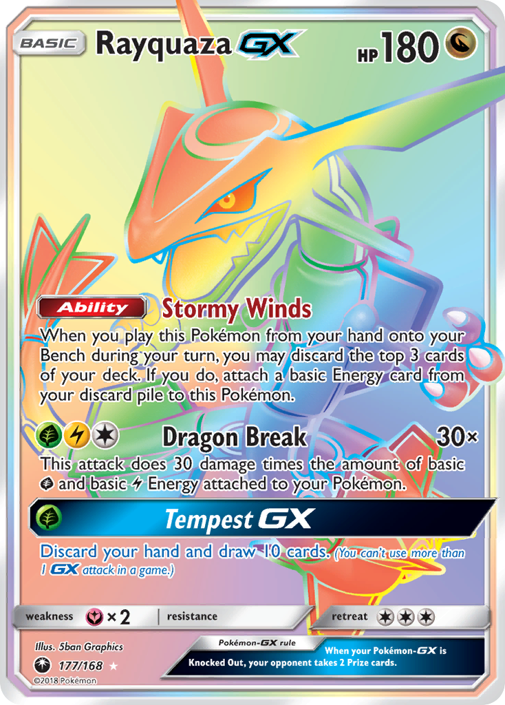 Rayquaza GX (177/168) [Sun & Moon: Celestial Storm] | Exor Games Summserside