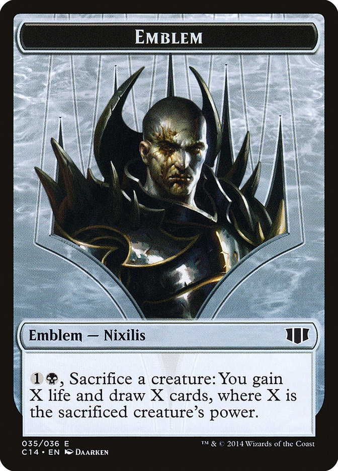 Ob Nixilis of the Black Oath Emblem // Zombie (016/036) Double-sided Token [Commander 2014 Tokens] | Exor Games Summserside