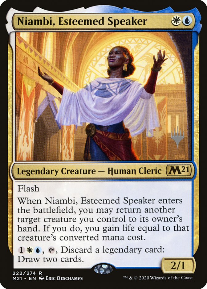 Niambi, Esteemed Speaker (Promo Pack) [Core Set 2021 Promos] | Exor Games Summserside