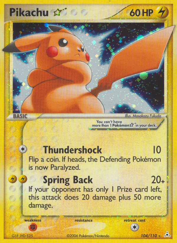 Pikachu Star (104/110) [EX: Holon Phantoms] | Exor Games Summserside