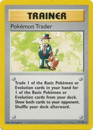 Pokemon Trader (77/102) [Base Set Shadowless Unlimited] | Exor Games Summserside