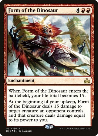 Form of the Dinosaur [Rivals of Ixalan Promos] | Exor Games Summserside