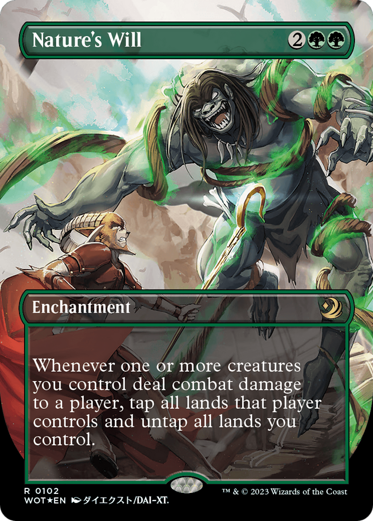 Nature's Will (Anime Borderless) (Confetti Foil) [Wilds of Eldraine: Enchanting Tales] | Exor Games Summserside