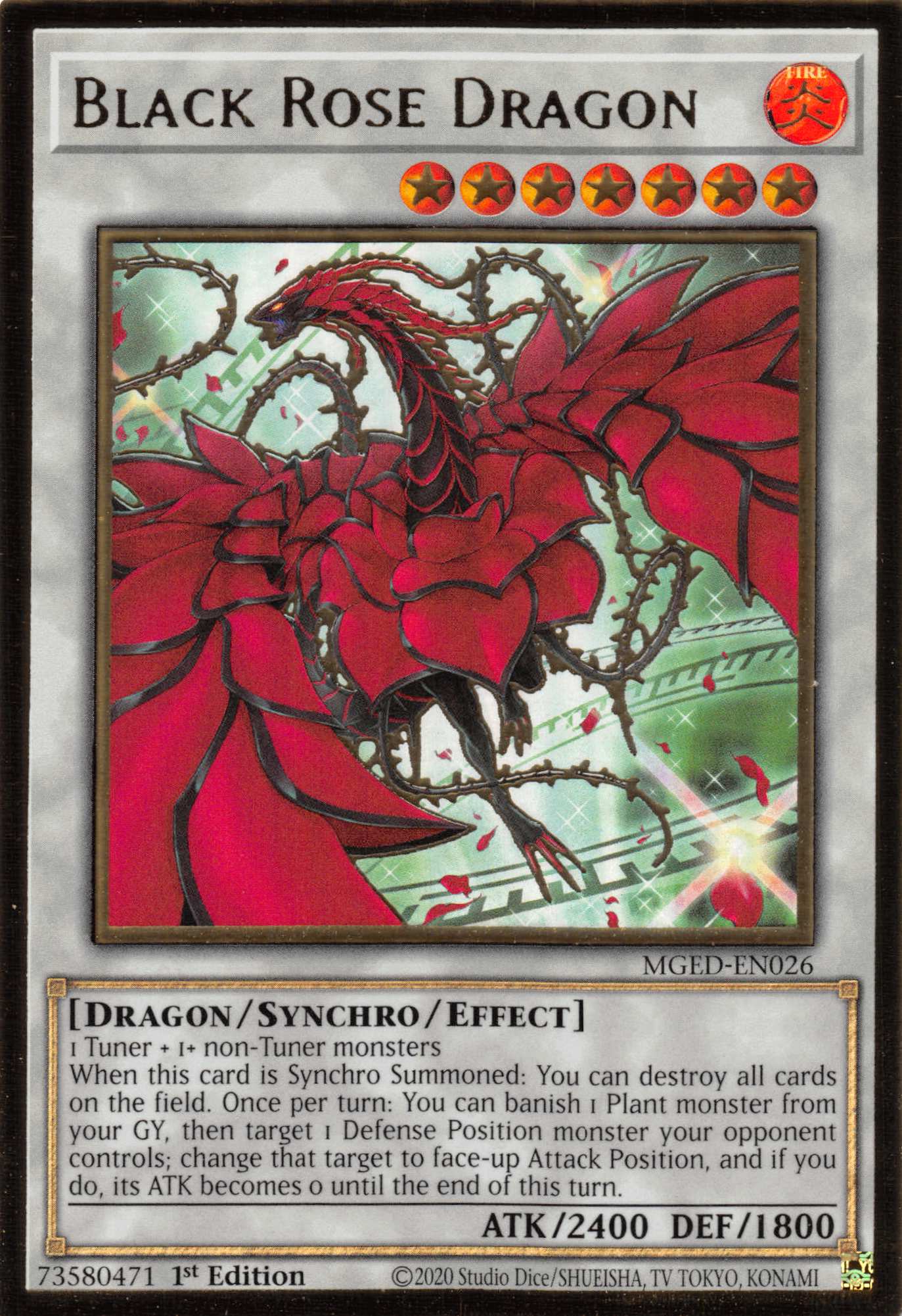 Black Rose Dragon (Alternate Art) [MGED-EN026] Gold Rare | Exor Games Summserside