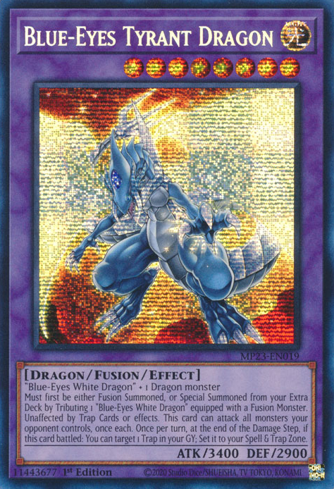 Blue-Eyes Tyrant Dragon [MP23-EN019] Prismatic Secret Rare | Exor Games Summserside