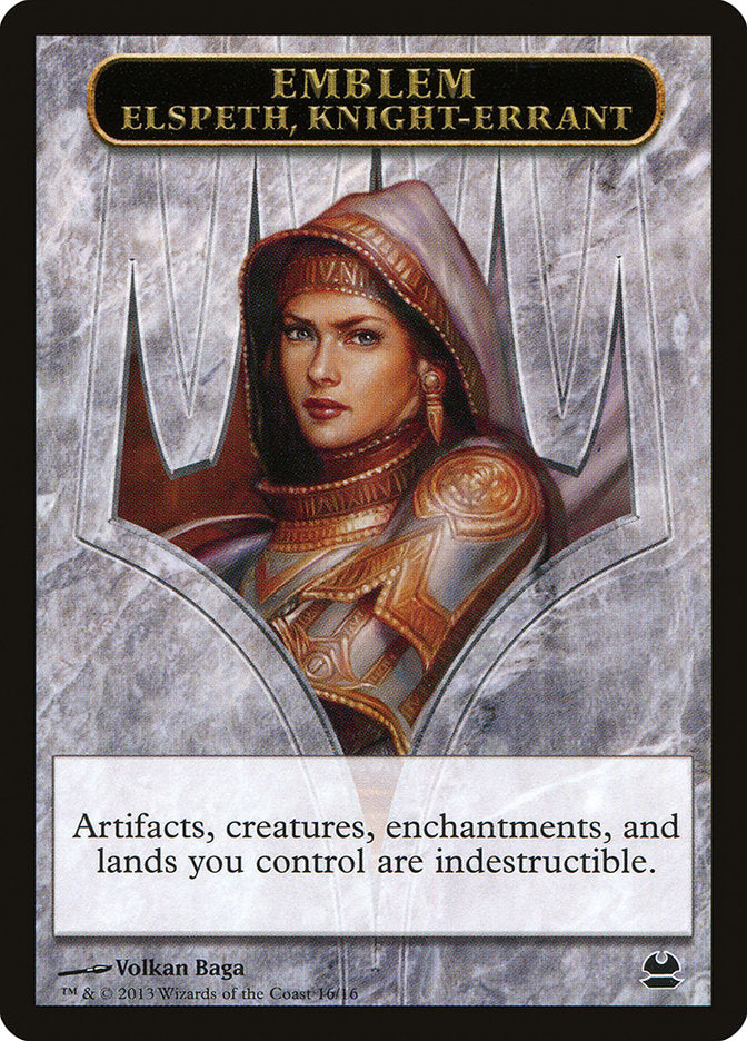 Elspeth, Knight-Errant Emblem [Modern Masters Tokens] | Exor Games Summserside