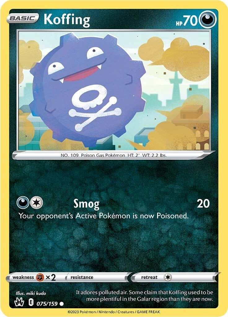 Koffing (075/159) [Sword & Shield: Crown Zenith] | Exor Games Summserside