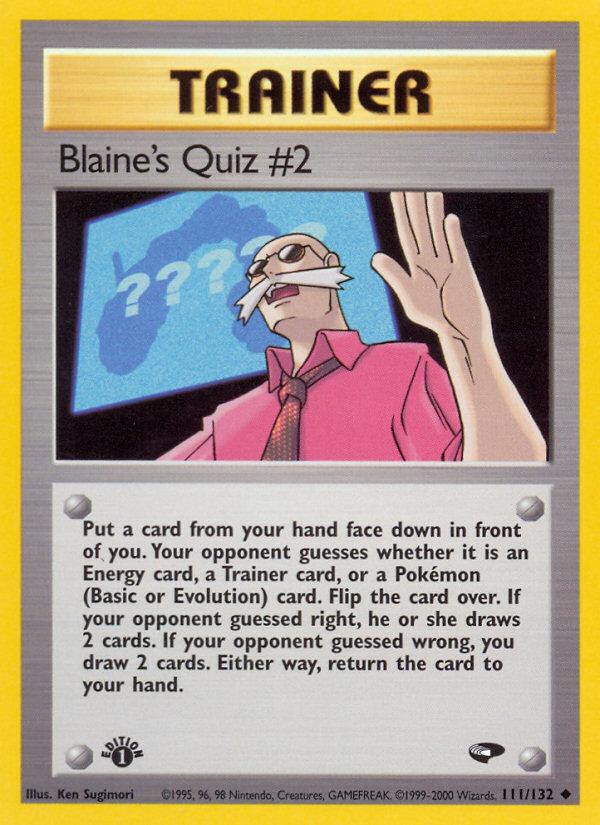 Blaine's Quiz #2 (111/132) [Gym Challenge 1st Edition] | Exor Games Summserside